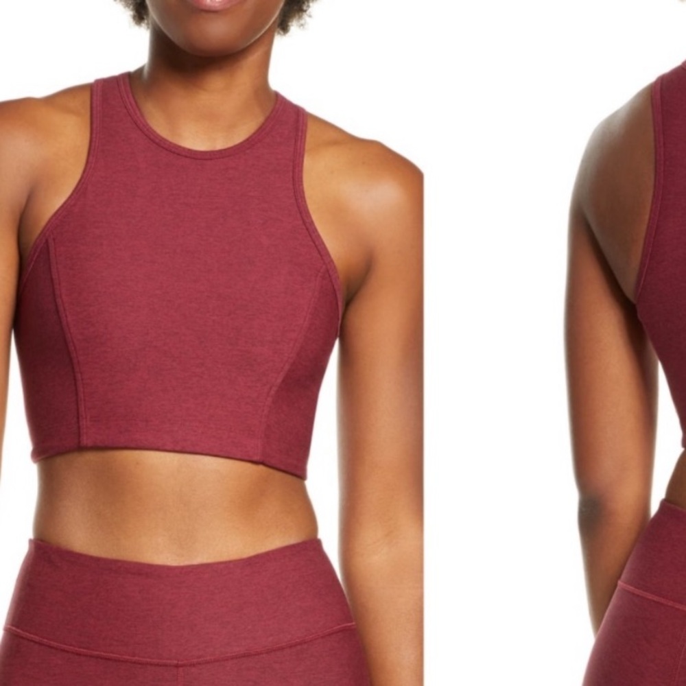 Outdoor Voices XS Burgundy Athena Crop Top